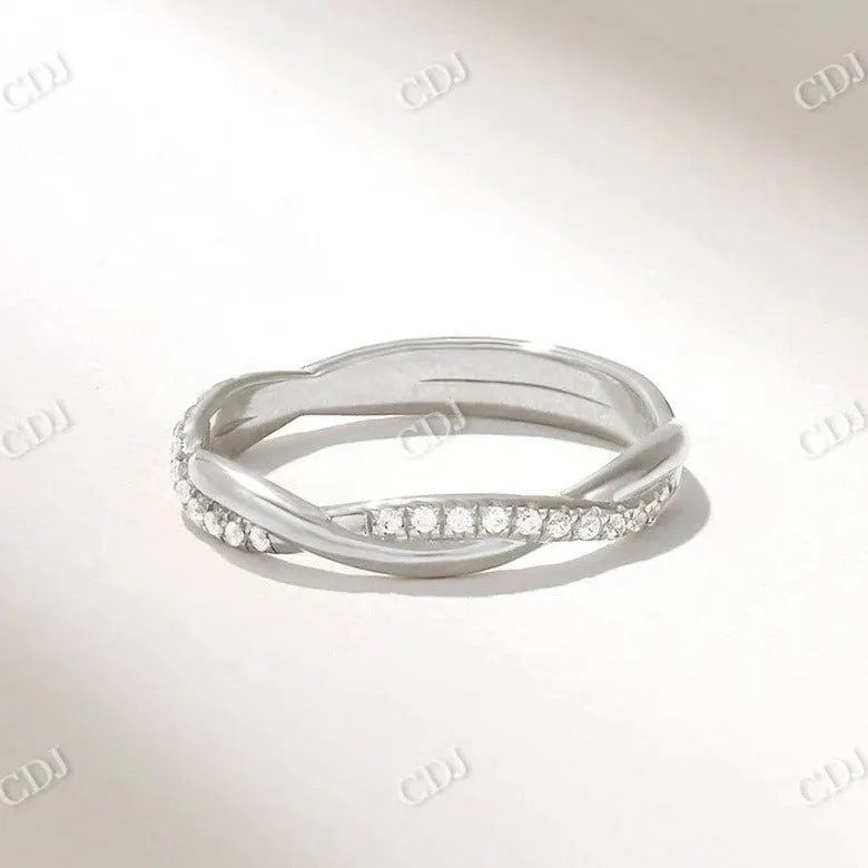 0.18CTW Twisted Matching Lab Grown Wedding Band