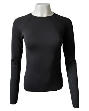 70° Signature Seamless UPF 50  Long Sleeve Tee in Classic Black