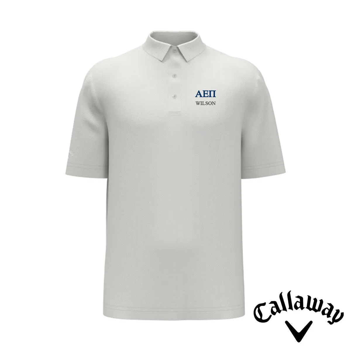 AEPi White Callaway Greek Letter Golf Polo