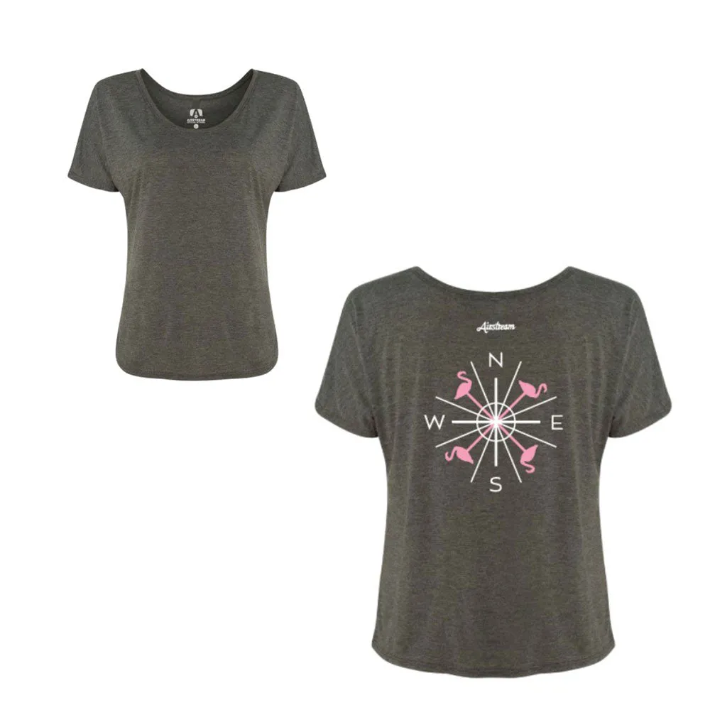 Airstream Compass Flamingo Slouchy Women's T-Shirt