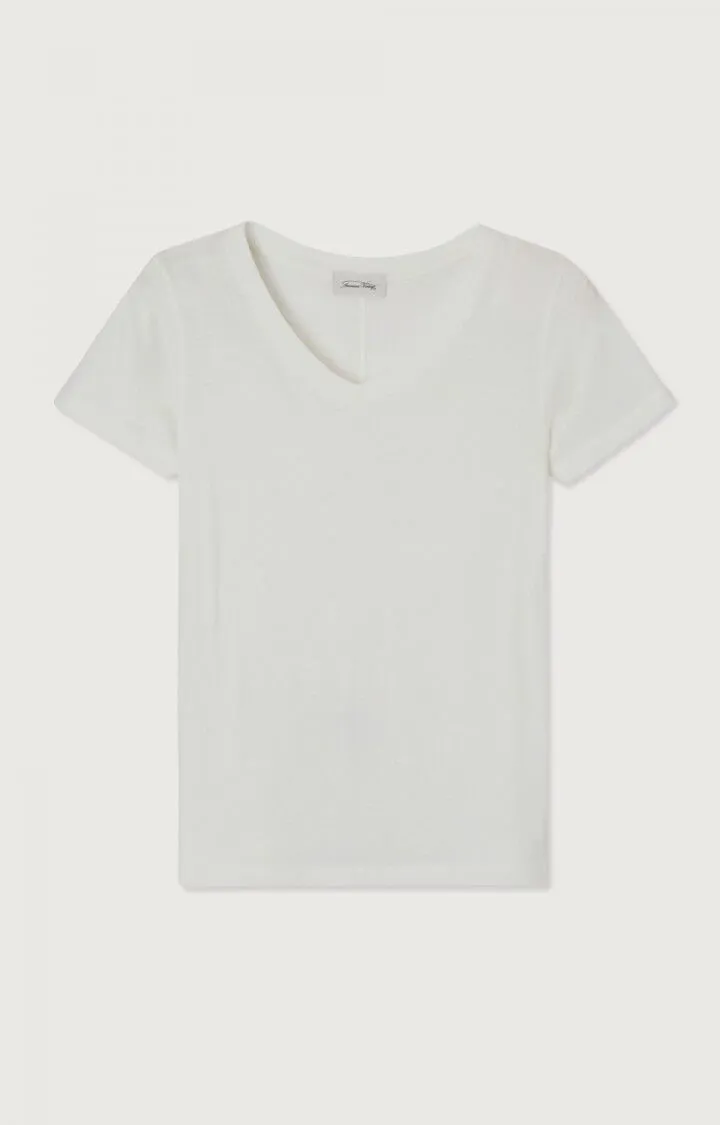 American Vintage V Neck Gamipy Tee in White