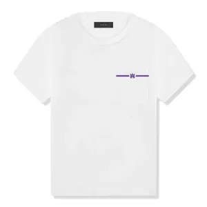 Amiri MA Pocket White Purple T Shirt