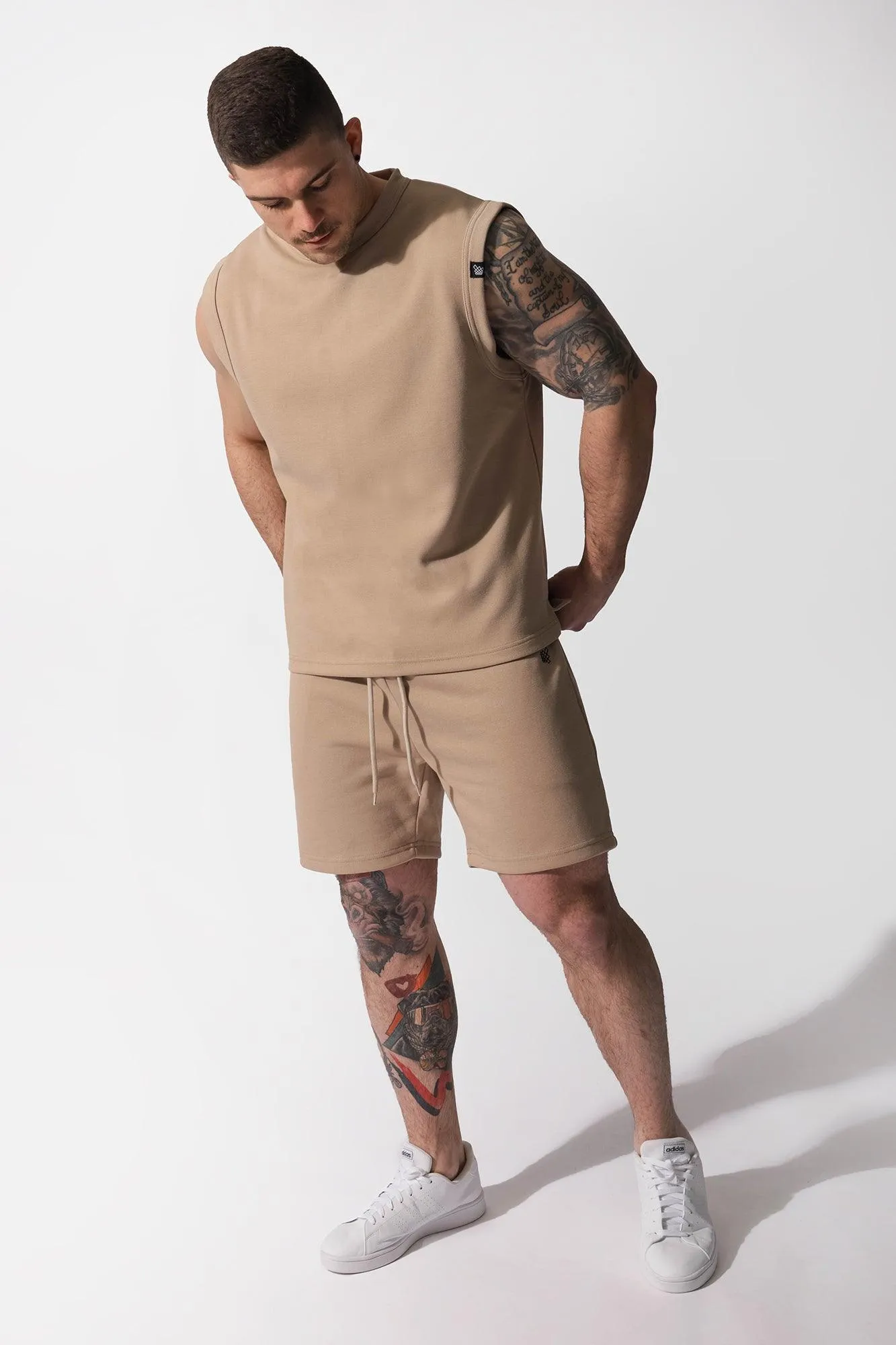 Amplify Casual Muscle Tee - Khaki