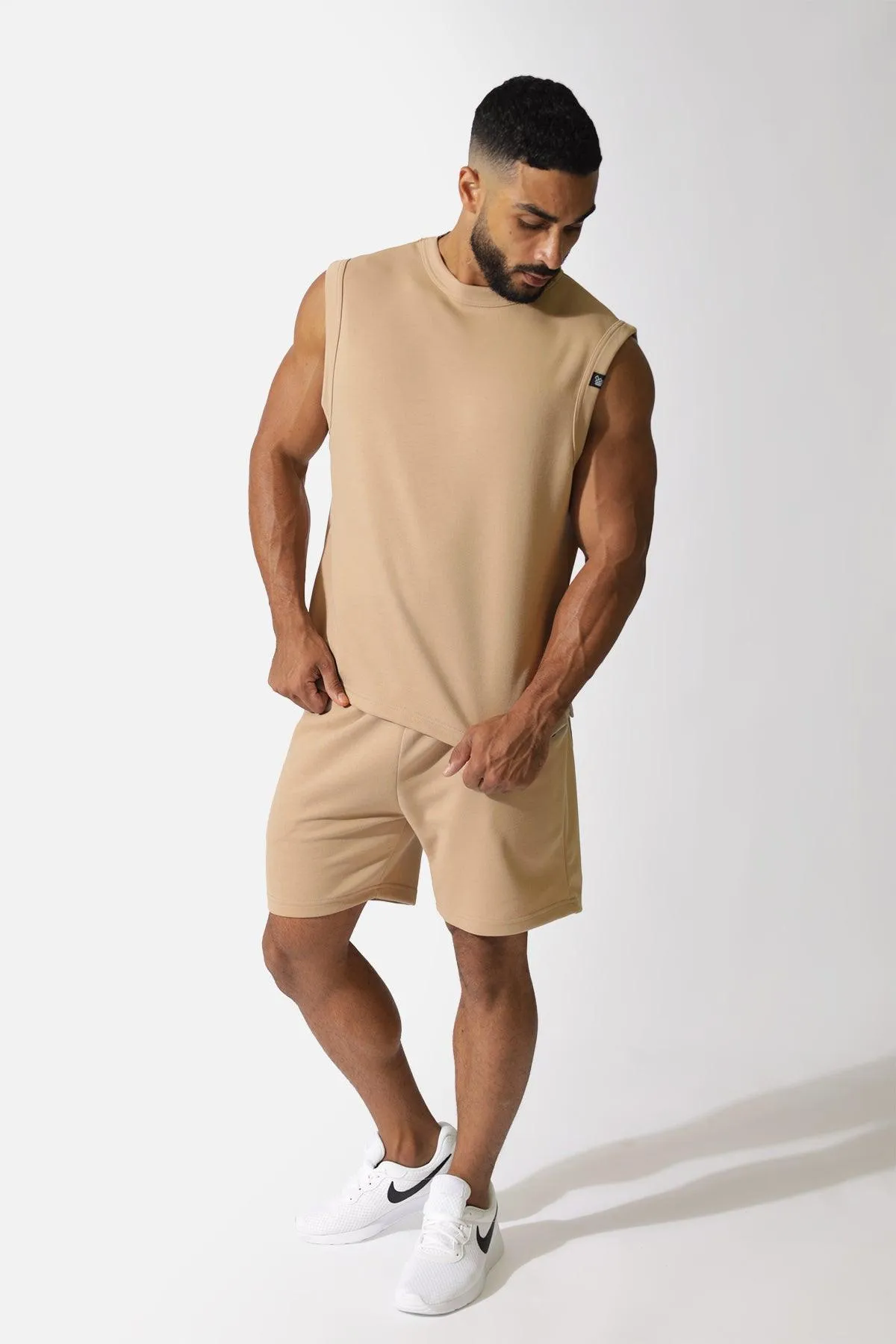 Amplify Casual Muscle Tee - Khaki