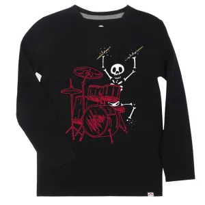 Appaman - Crazy Bones Long Sleeve Tee in Black