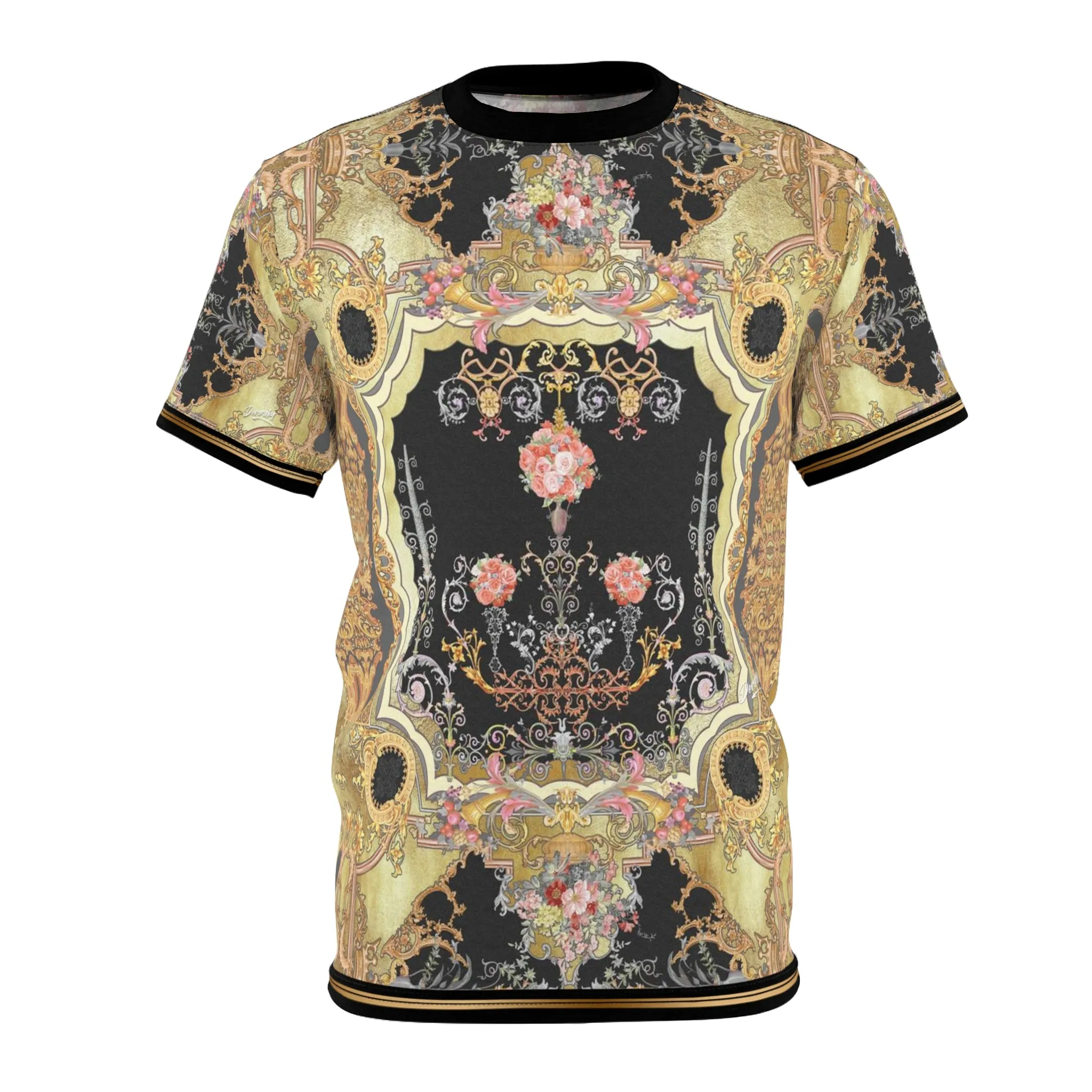 Baroque Floral T-Shirt Unisex Tee All Over Print Unisex T-Shirt Floral Print Tee | D20002