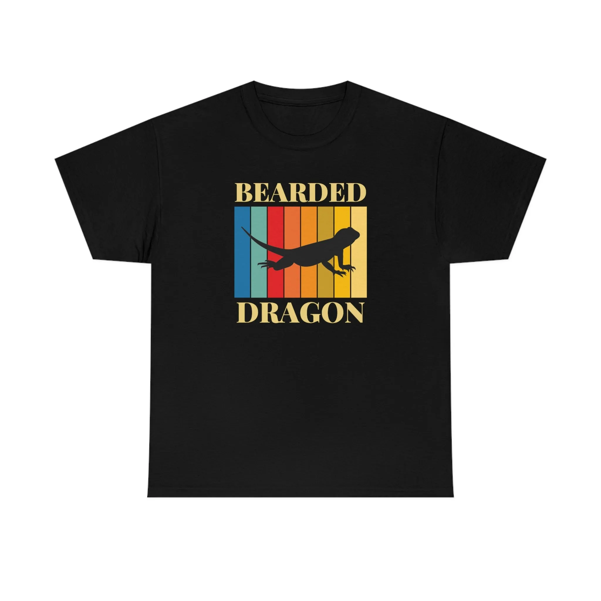 Bearded Dragon Retro Heavy Cotton T-Shirt