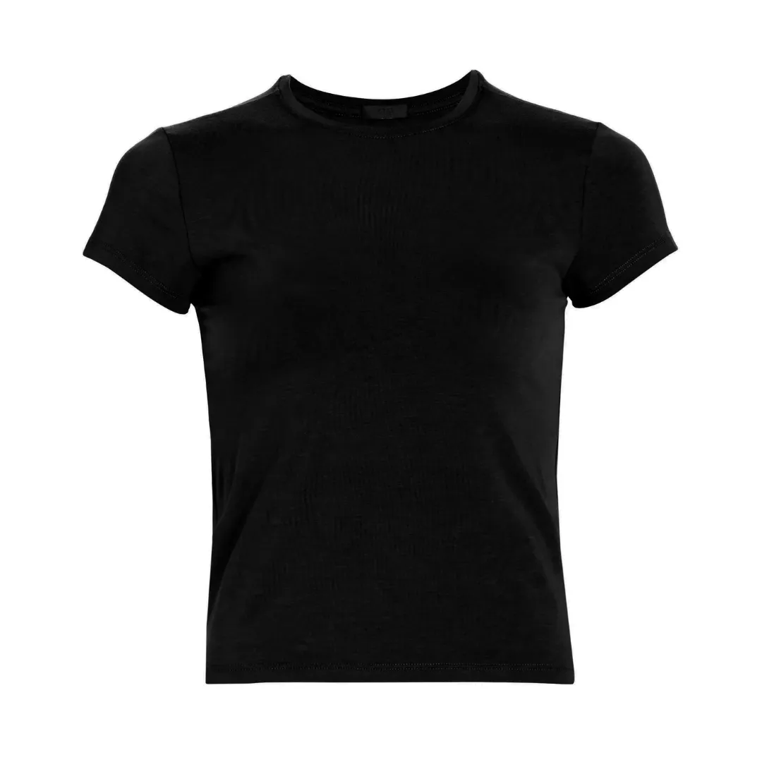 Black Pima Baby Tee