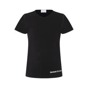 Black Short Sleeve V-neck Tee