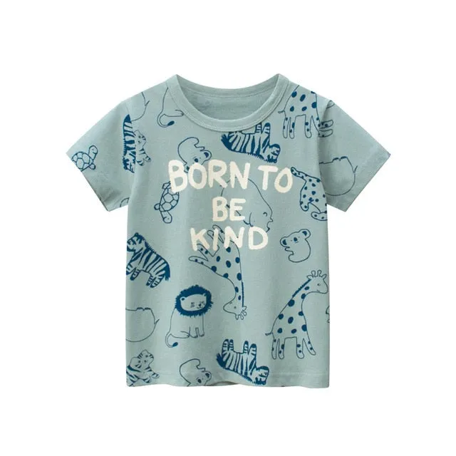 Born To Be Kind - Boys T-shirt Cotton Short Sleeve