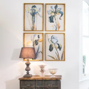 Brockby Set of Two Framed Blue Iris Wall Art 60cm