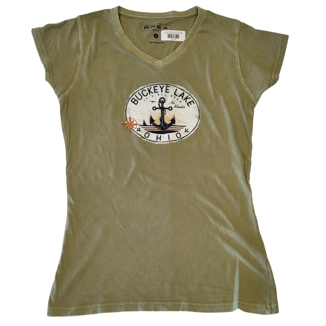 Buckeye Lake Ohio Anchor Woman's V-Neck