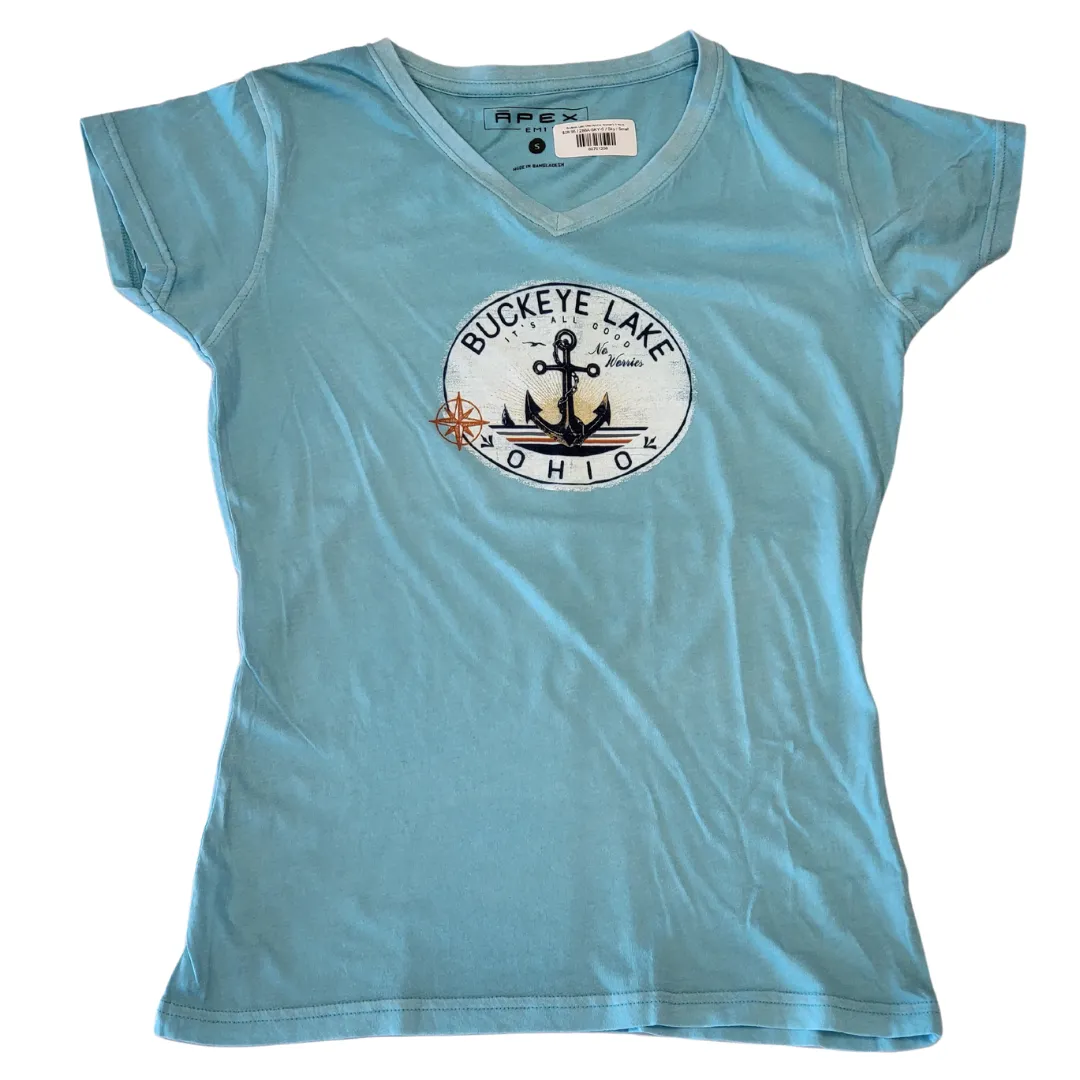 Buckeye Lake Ohio Anchor Woman's V-Neck