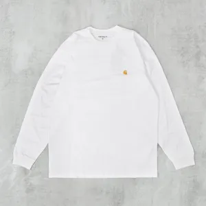 Carhartt WIP Chase L/S Tee - White