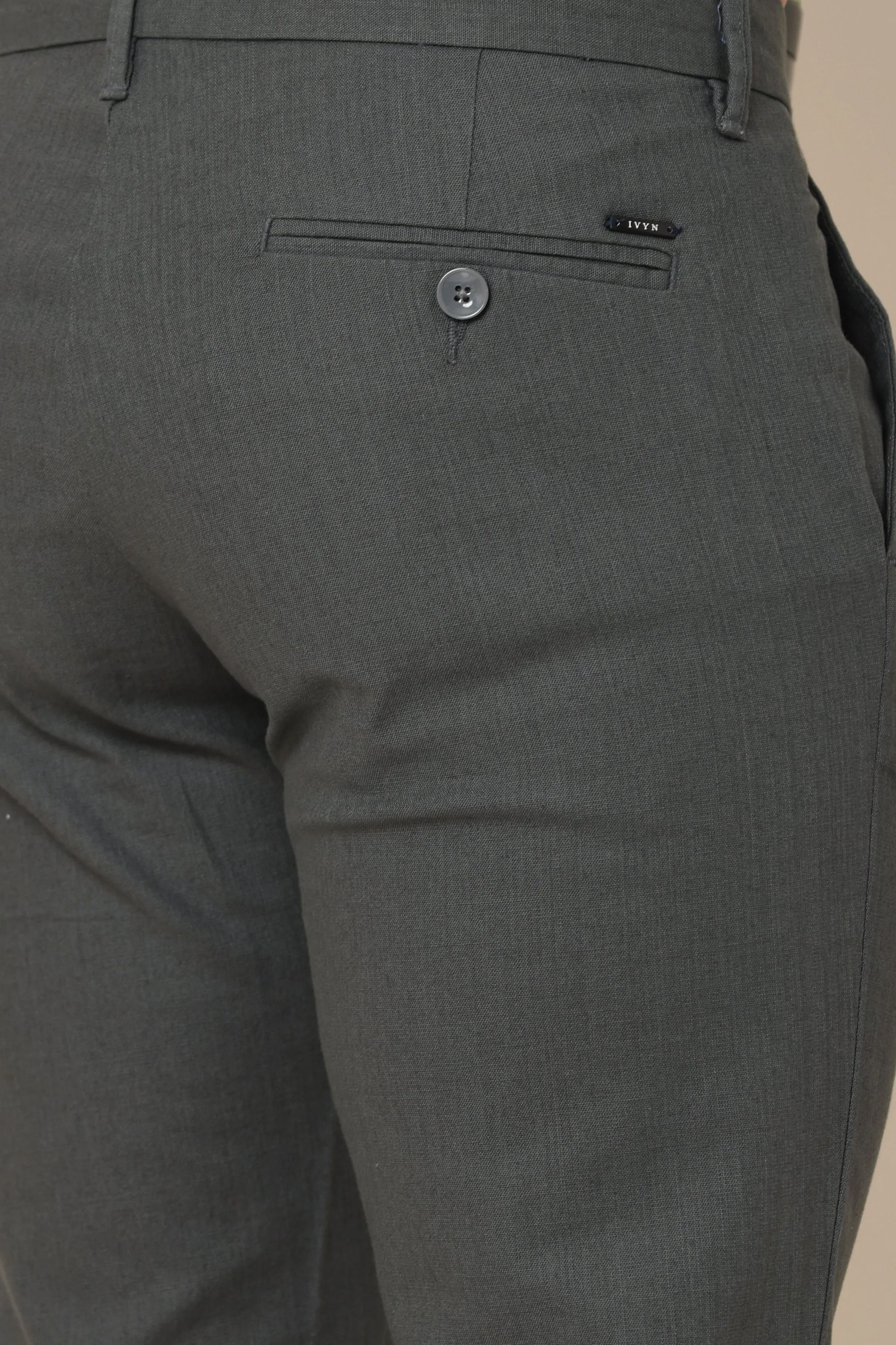 Charcoal Grey Slim-Fit Trousers