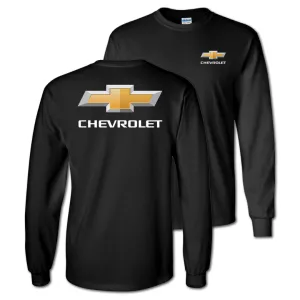 Chevrolet Bowtie Long Sleeve Black T-Shirt