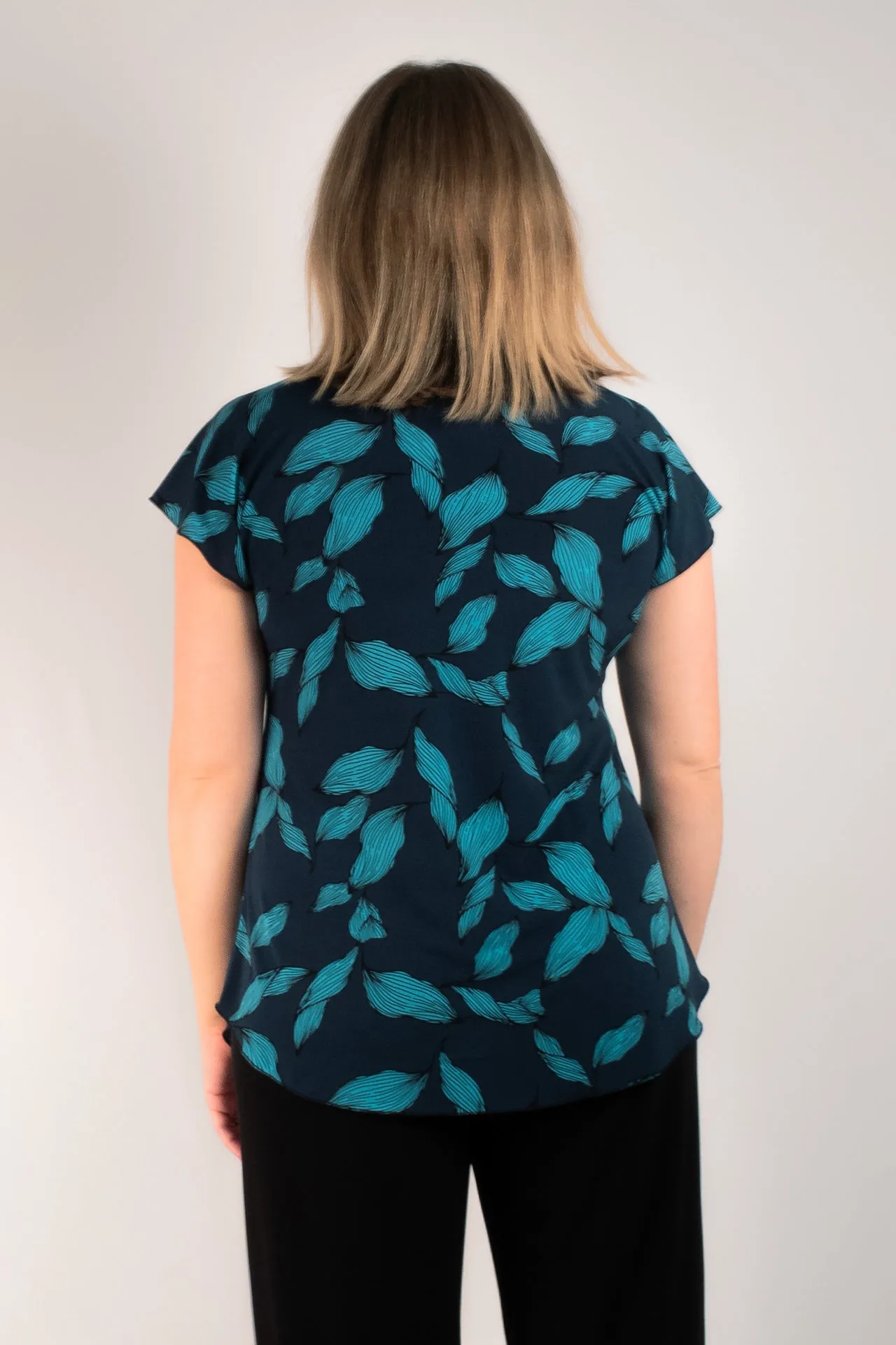 Cool Mint Print Short Sleeve Jersey Top