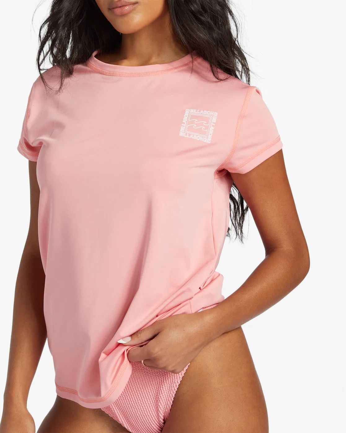 Core Sunday Surf Short Sleeve Rashguard Short Sleeve Surf Tee - Flamingo