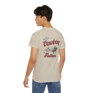 Country Dad Shirt - 'Cowboy Father' in Coors Light Font, Western Theme Tee