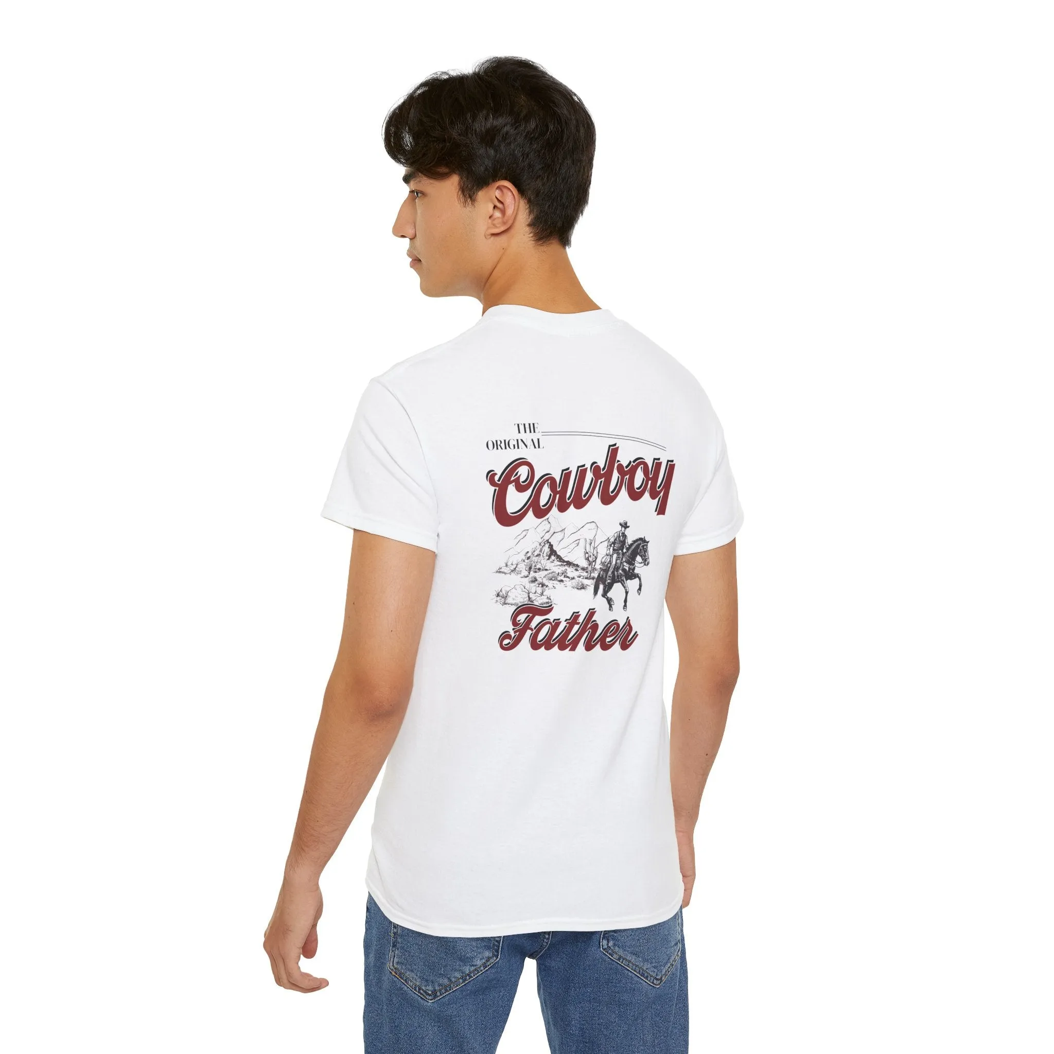 Country Dad Shirt - 'Cowboy Father' in Coors Light Font, Western Theme Tee