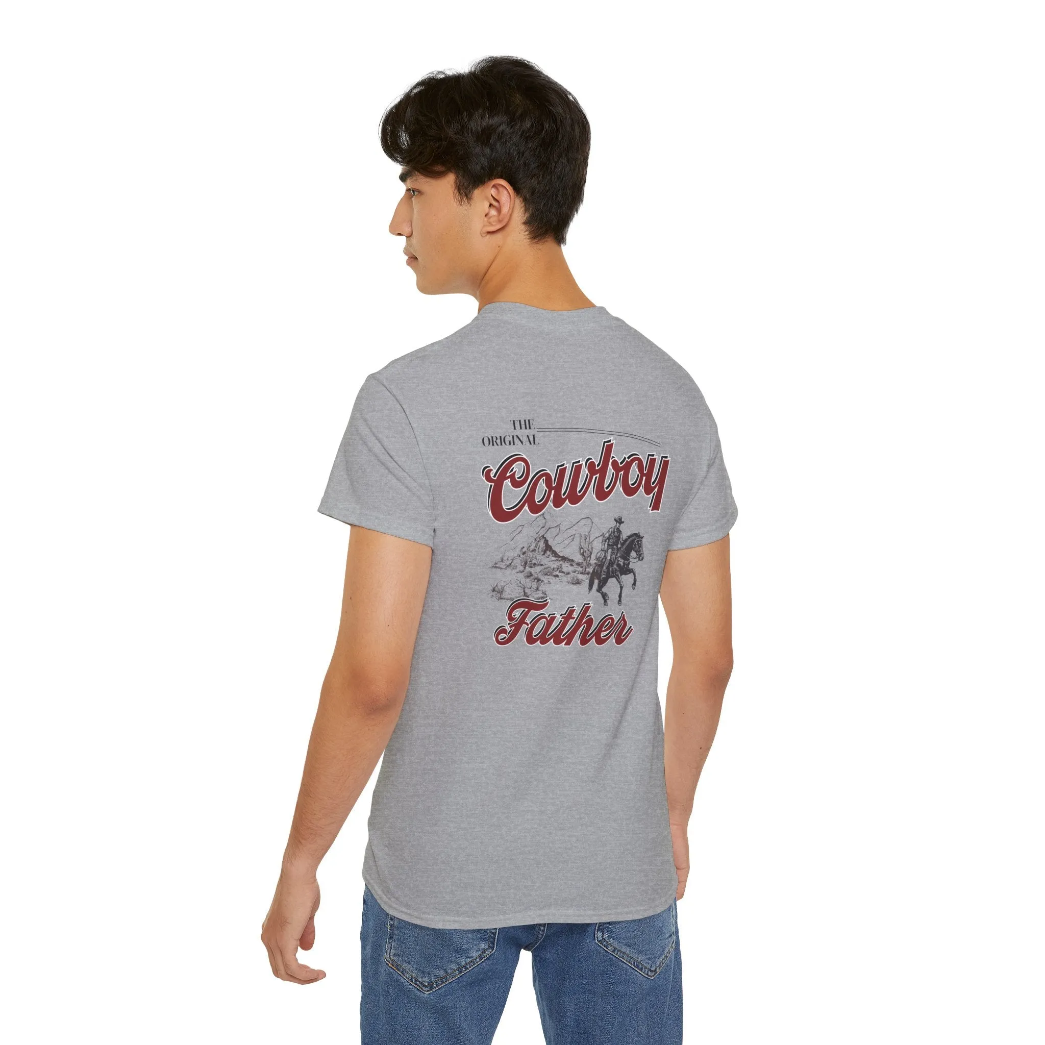 Country Dad Shirt - 'Cowboy Father' in Coors Light Font, Western Theme Tee