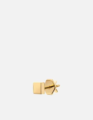 Cube Stud Earring, Gold Vermeil