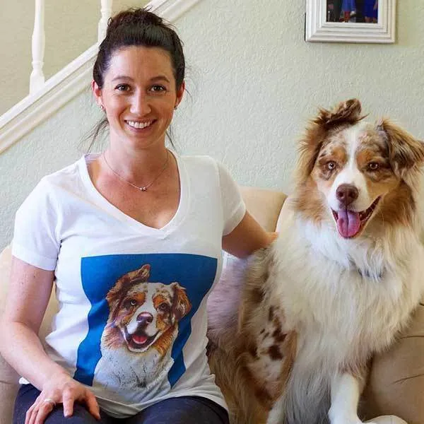 Custom Pet Art Women's V-neck