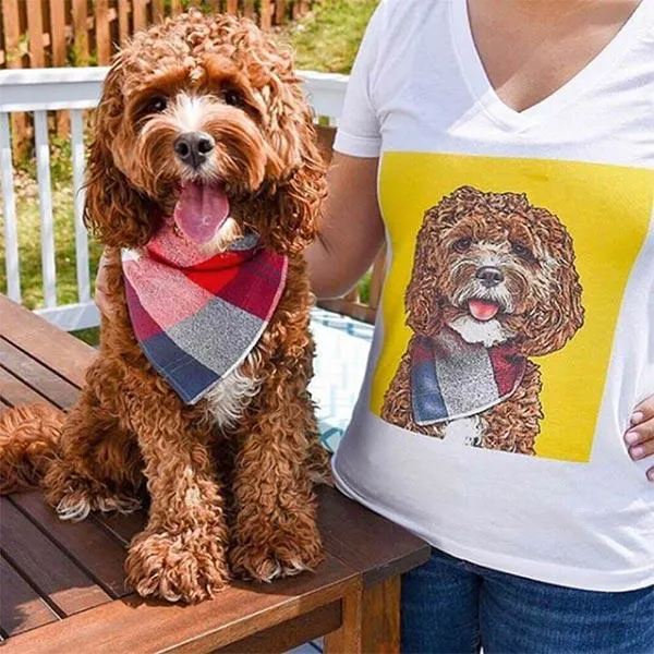 Custom Pet Art Women's V-neck