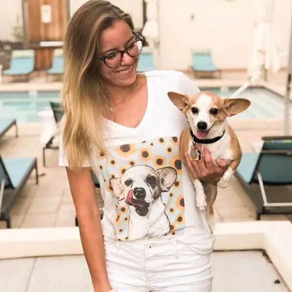 Custom Pet Art Women's V-neck