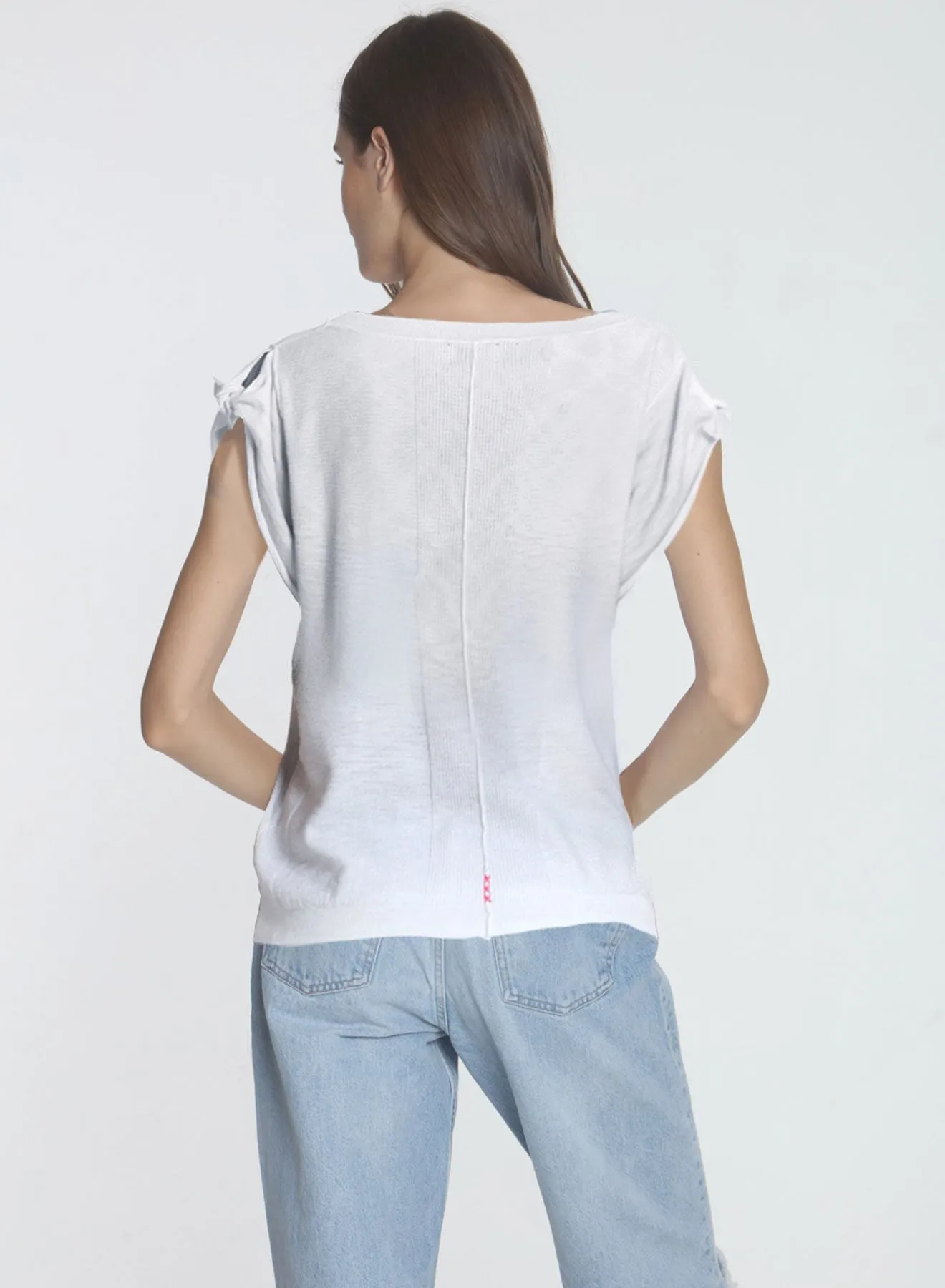 Darya Tie Tee - White