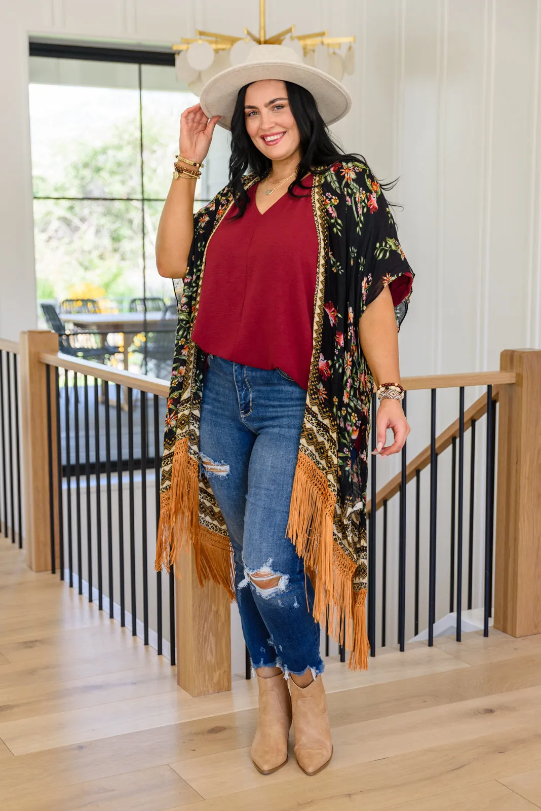 Delightful Days Dolman Sleeve Top In Burgundy