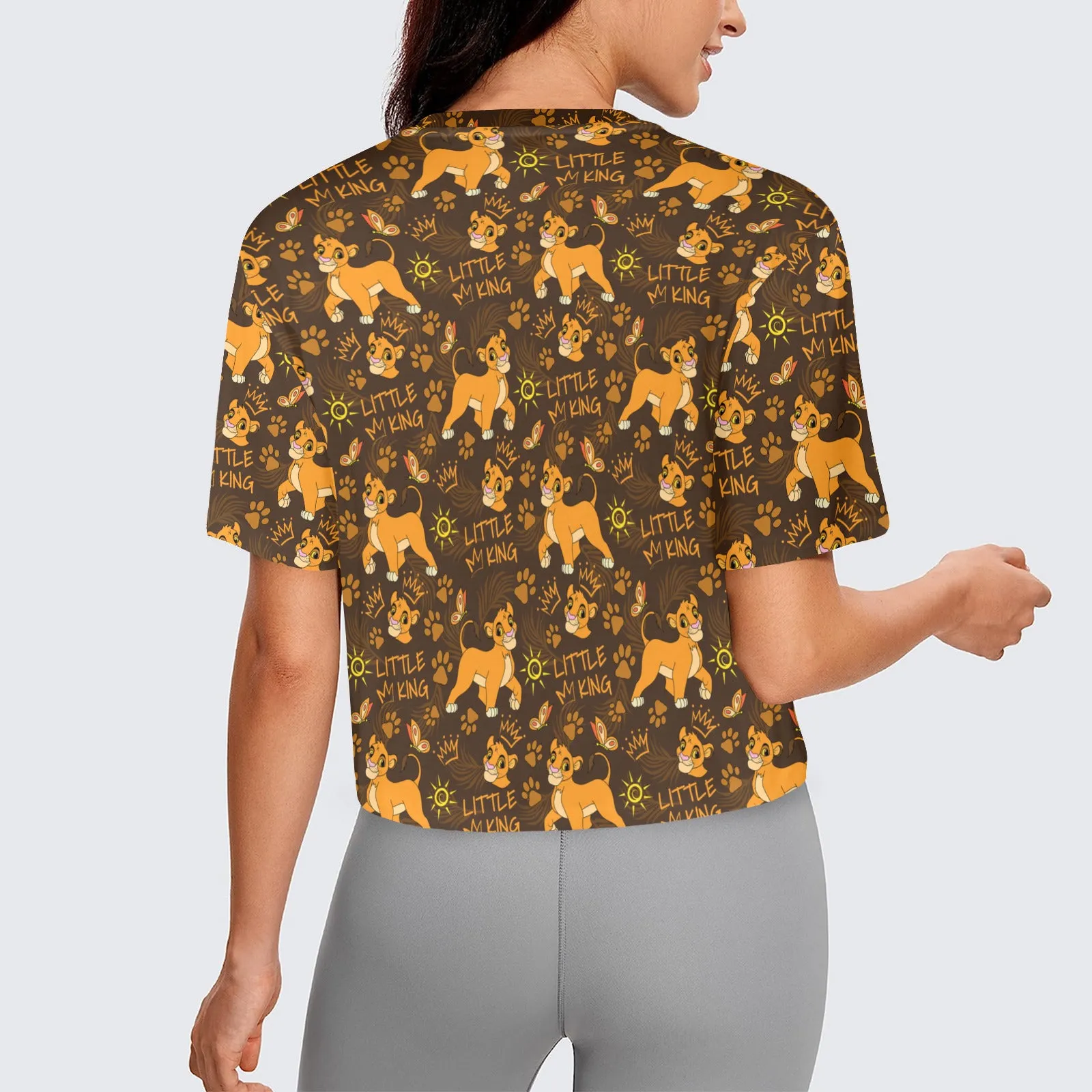 Disney Lion King Little King Women's Cropped T-shirt