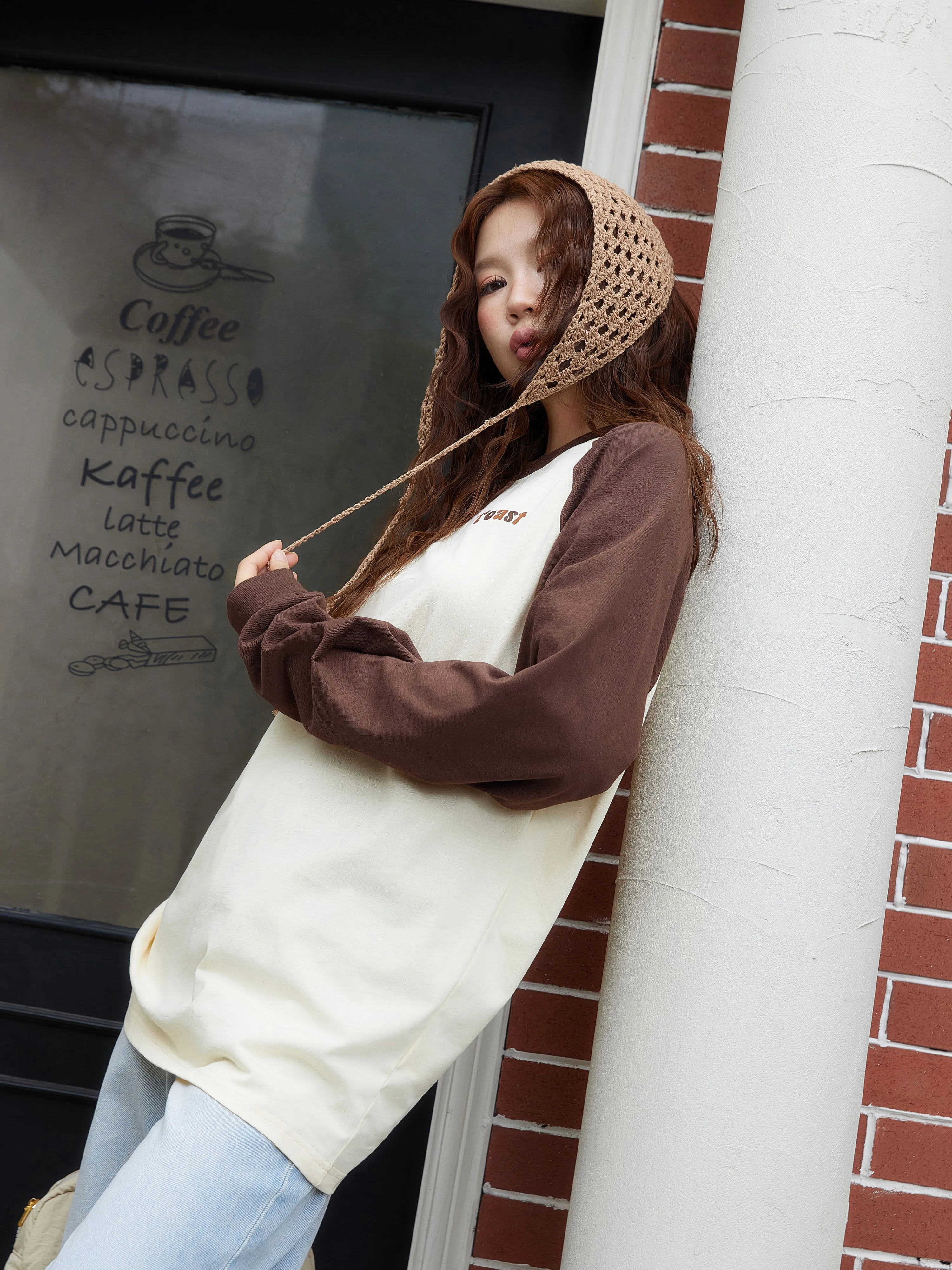 [EM] Toast Long Sleeve Tee Collection BROWN