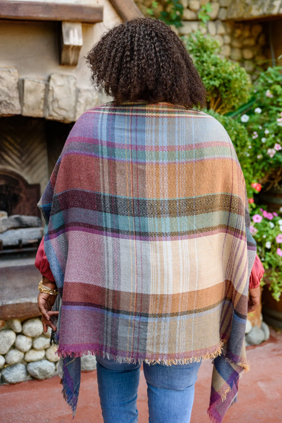 Fab In Plaid Kimono With Pockets