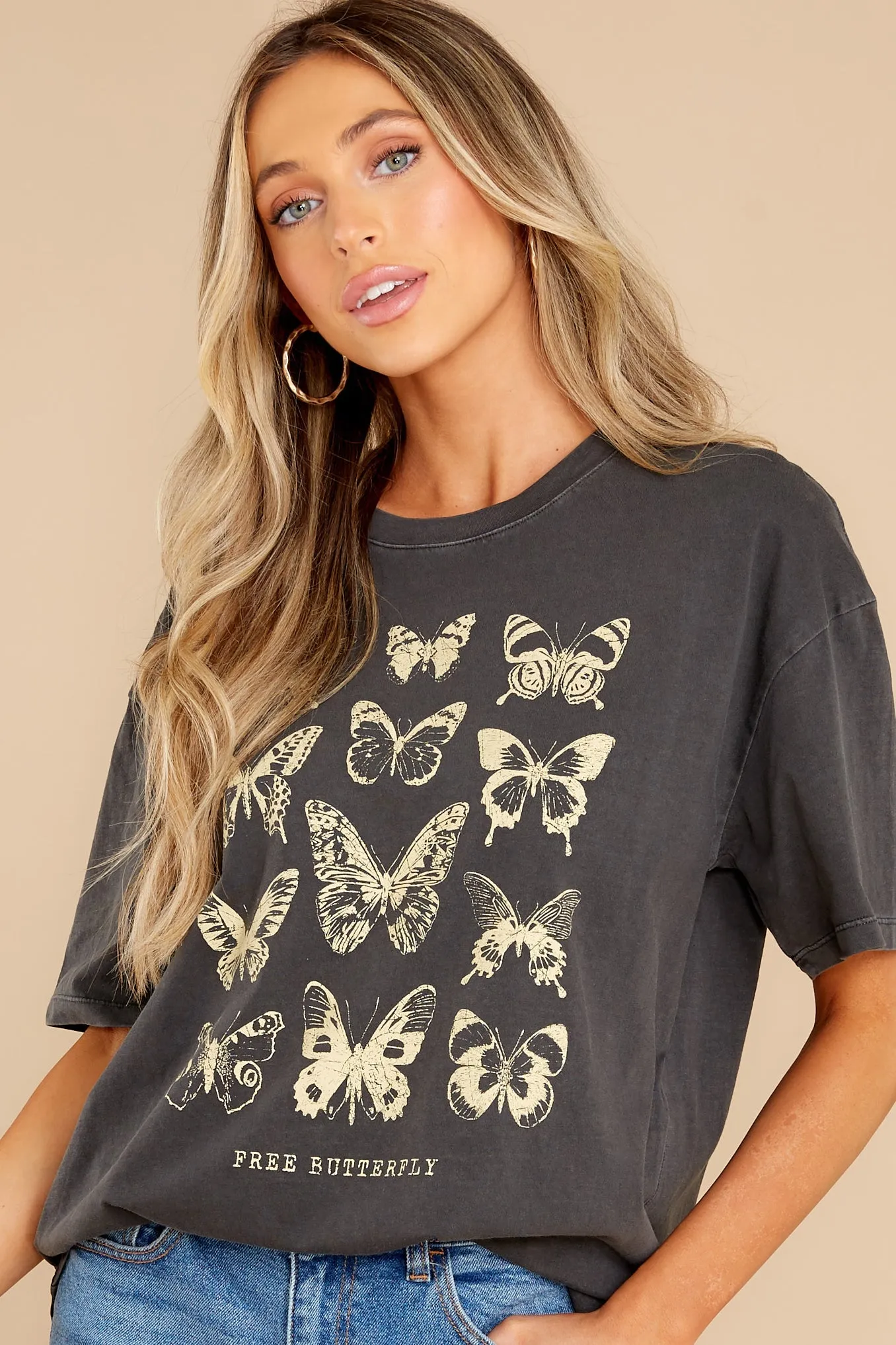 Garden Of Life Charcoal Cotton Graphic Tee