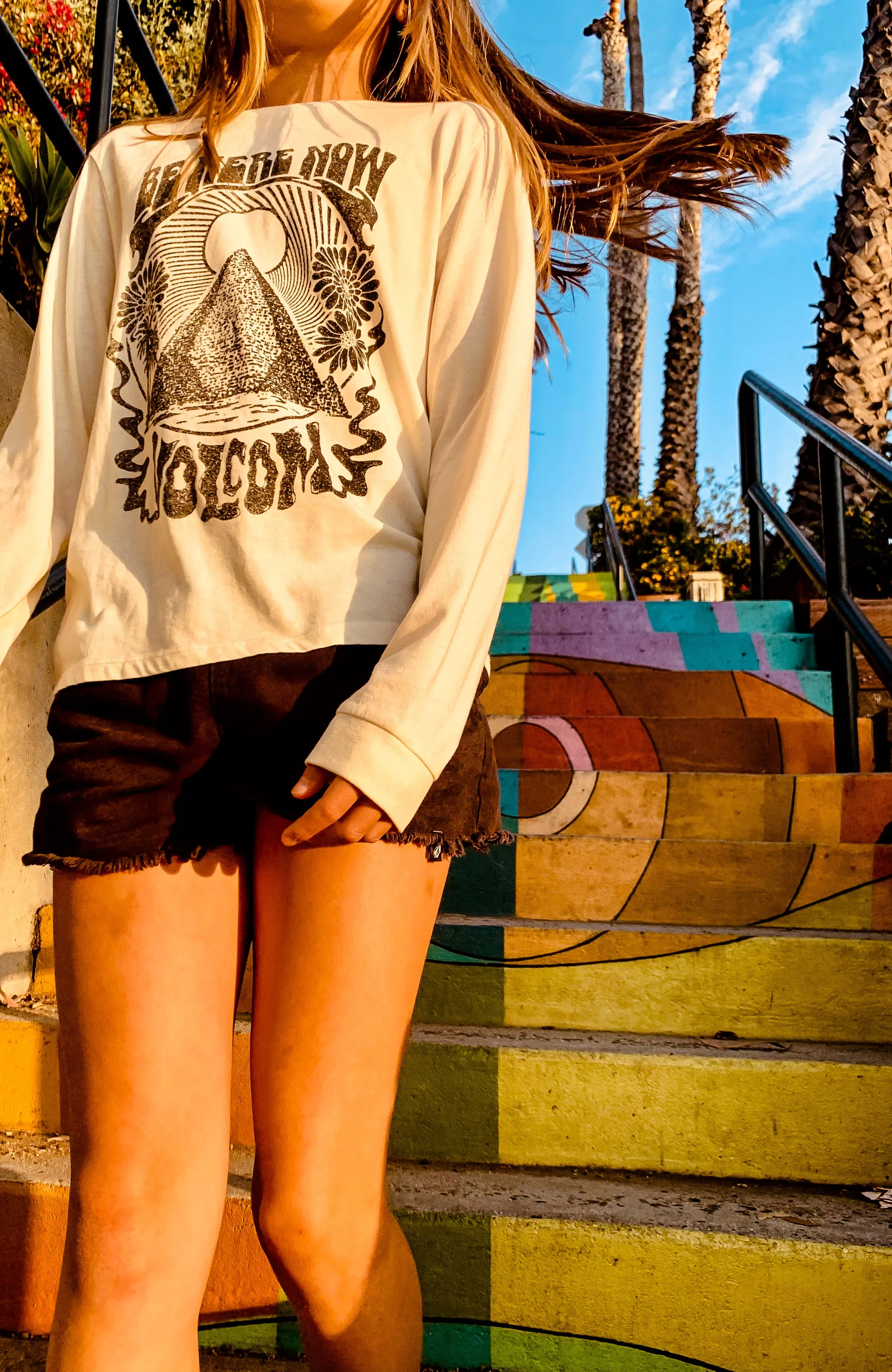 Girls Made From Stoke Long Sleeve Tee- Cloud