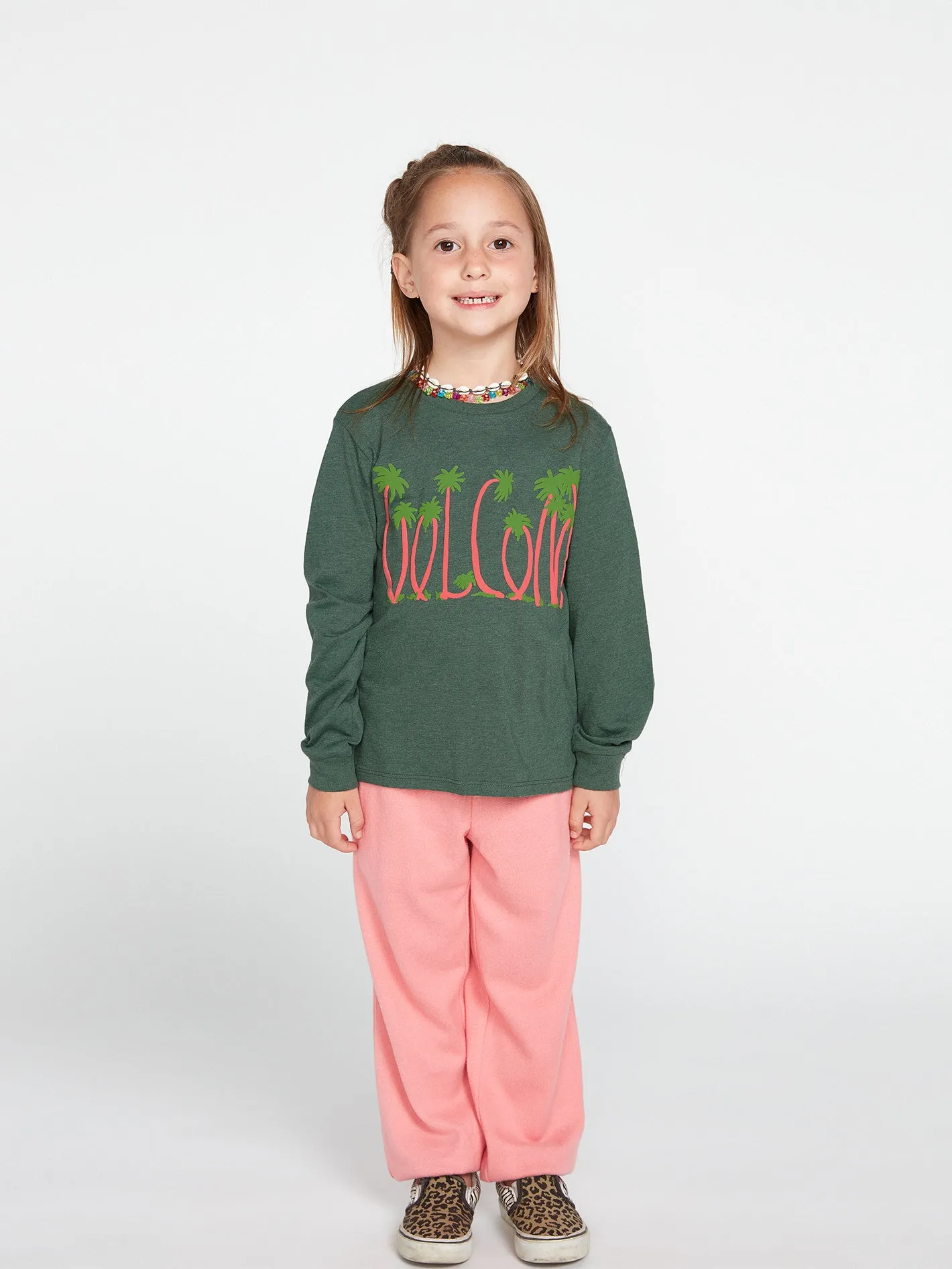 Girls Made From Stoke Long Sleeve Tee - Dark Pine