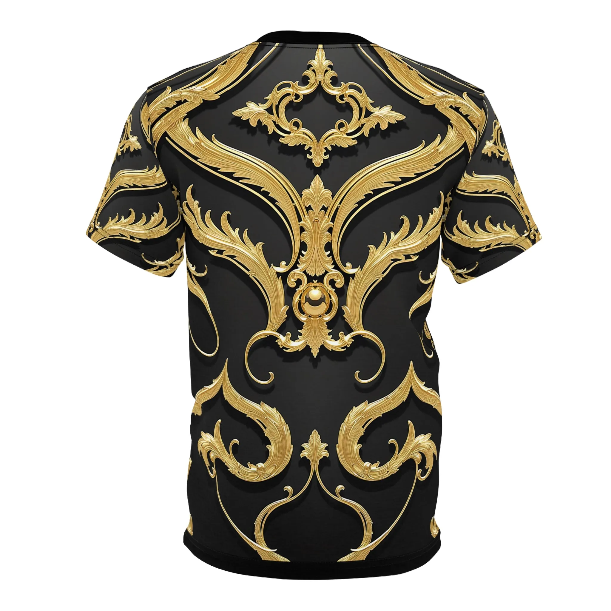 Golden Baroque T-Shirt Unisex All Over Print Tee Decorative Gold Unisex T-Shirt | 00005