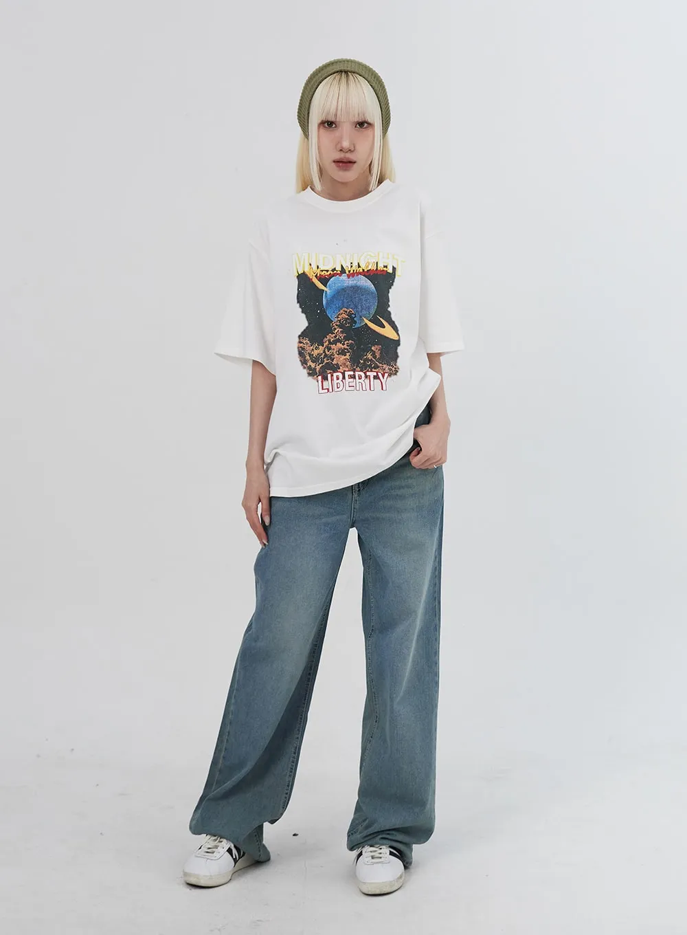 Graphic Oversized Tee IU313