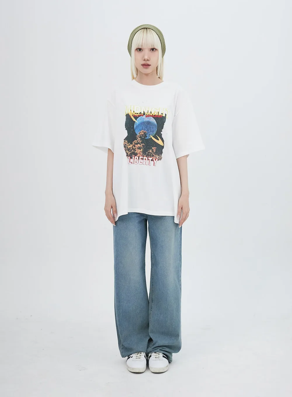 Graphic Oversized Tee IU313