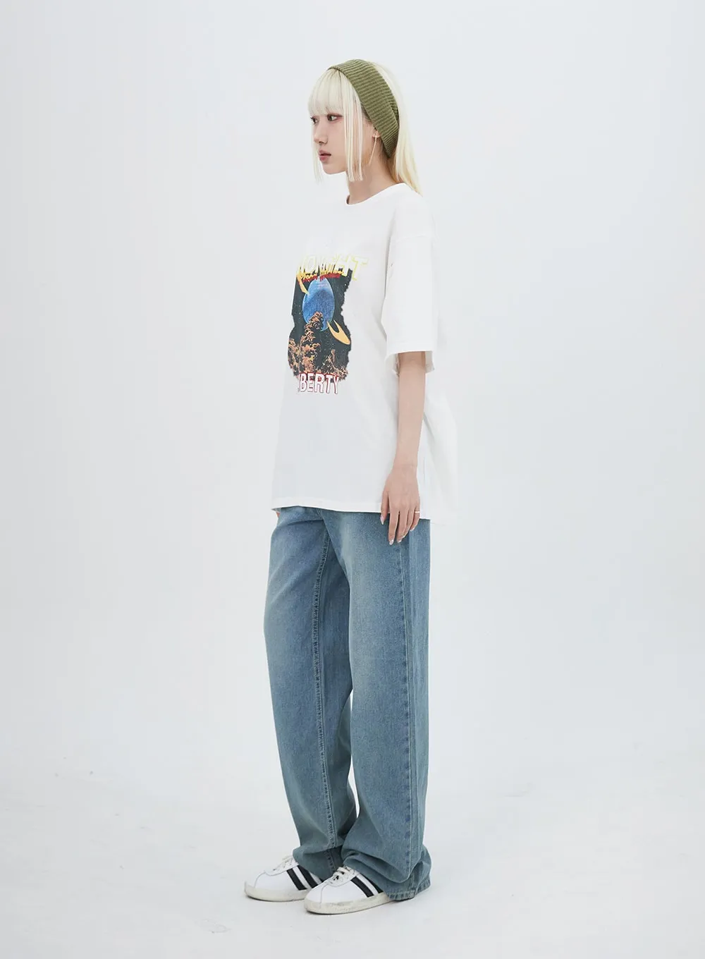 Graphic Oversized Tee IU313