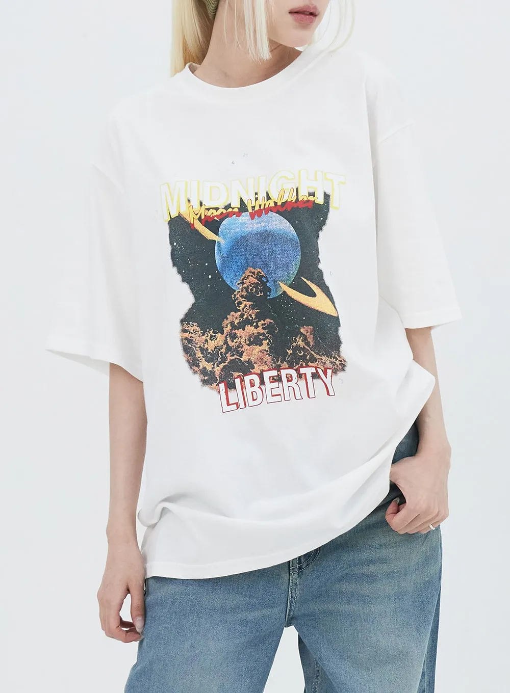 Graphic Oversized Tee IU313