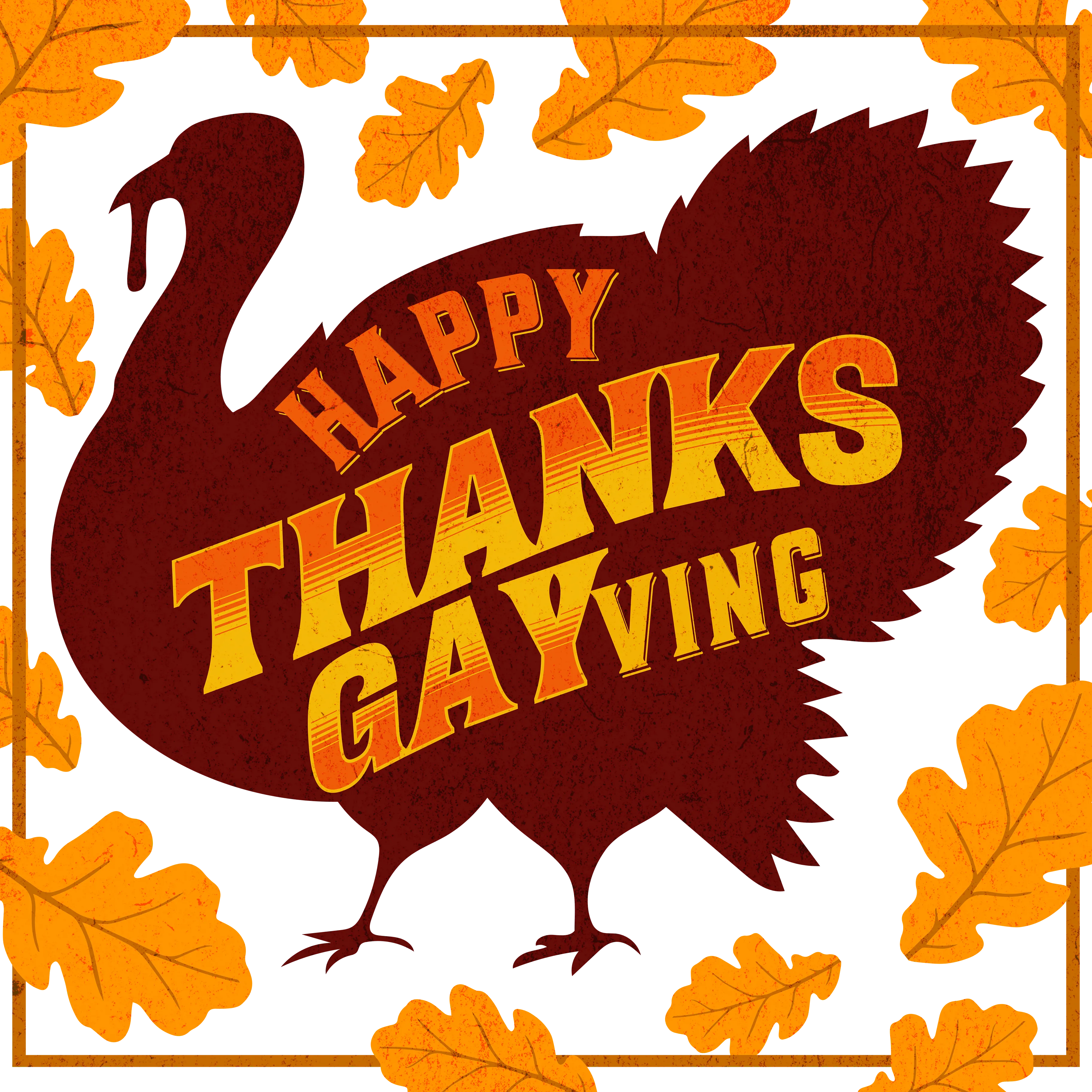 HAPPY THANKS-GAYving | Funny Gay Thanksgiving Tee