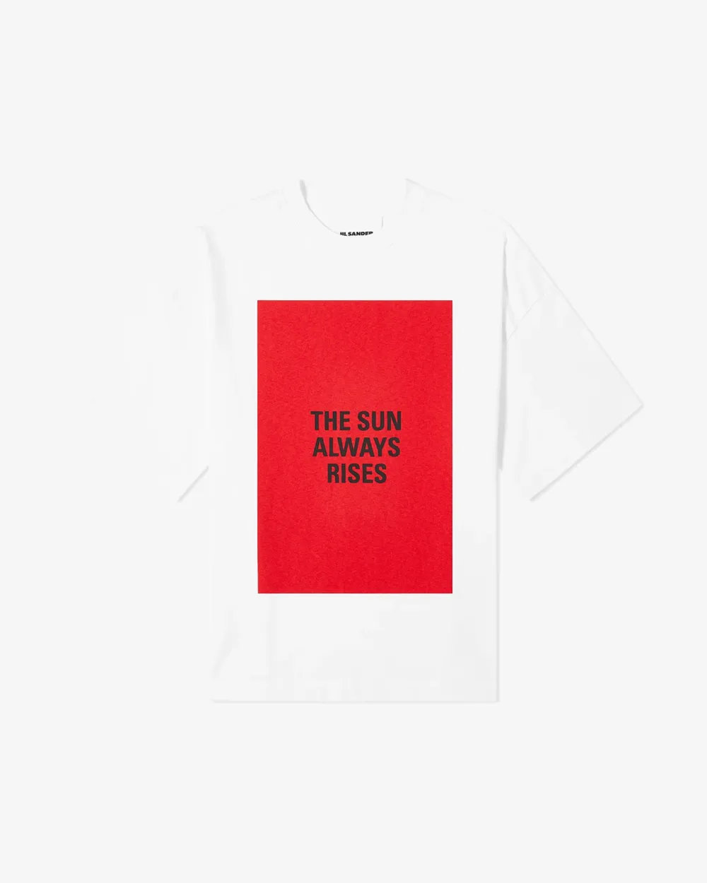 JIL SANDER THE SUN ALWAYS RISES RED TEE