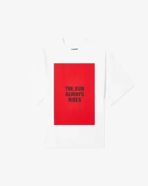 JIL SANDER THE SUN ALWAYS RISES RED TEE