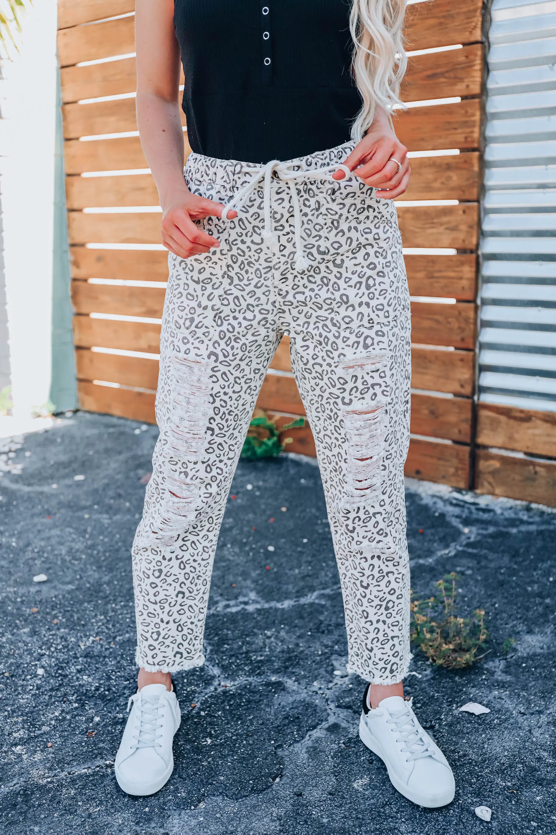 Jungle Fever Leopard Pants - Cream