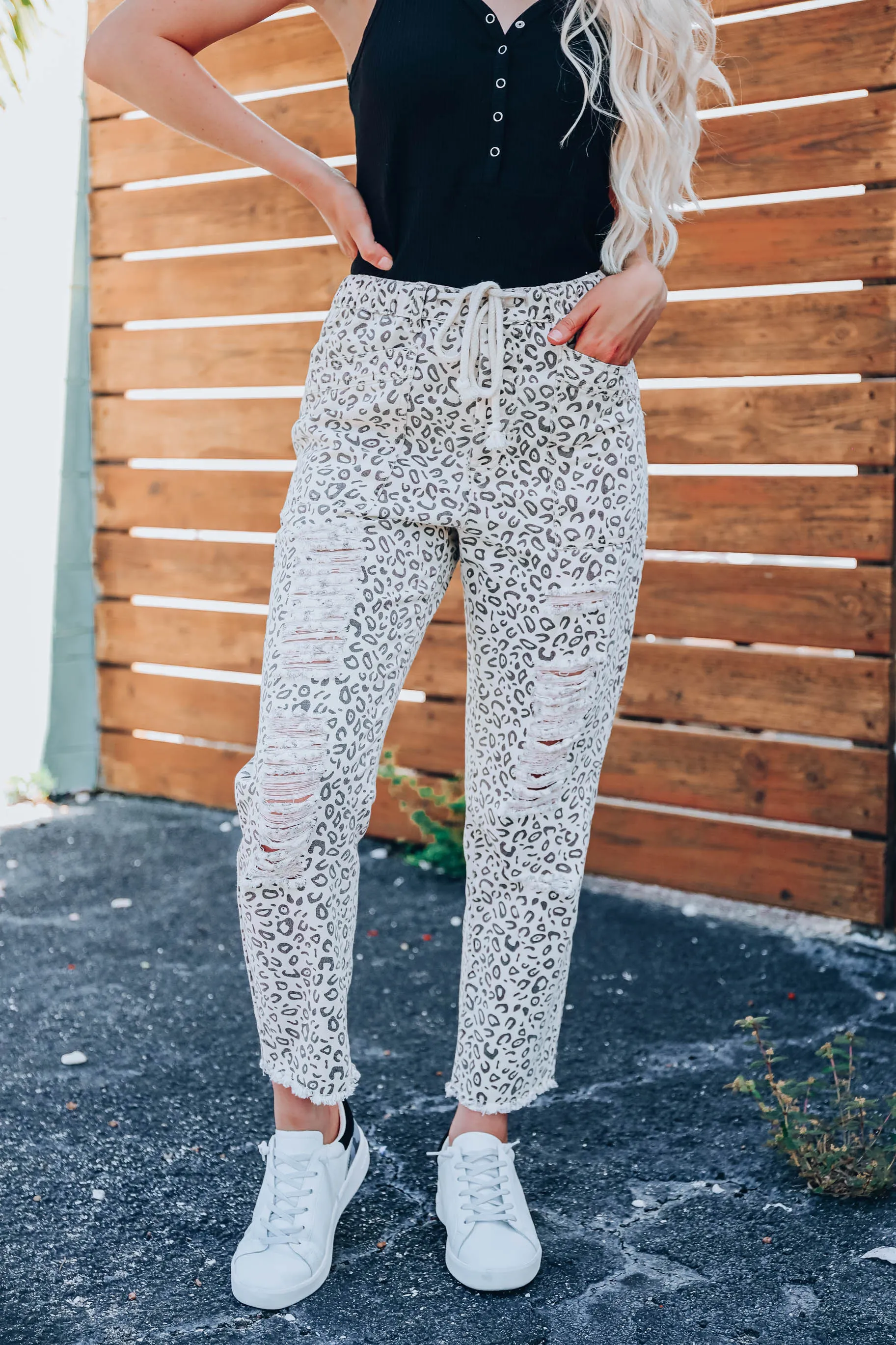 Jungle Fever Leopard Pants - Cream