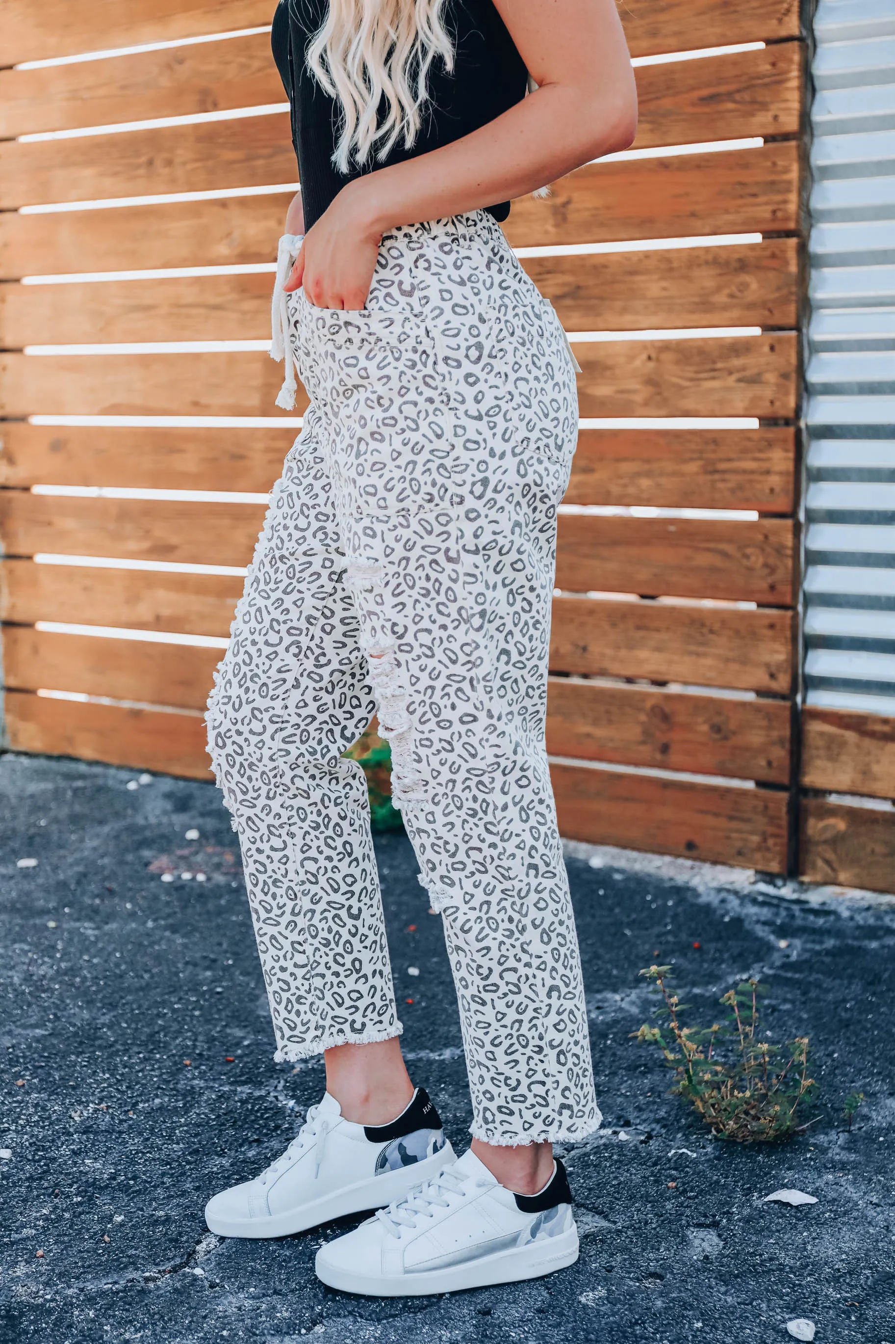 Jungle Fever Leopard Pants - Cream