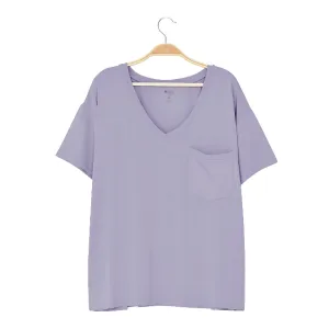 Kyte Mama Relaxed Fit V-Neck in Taro