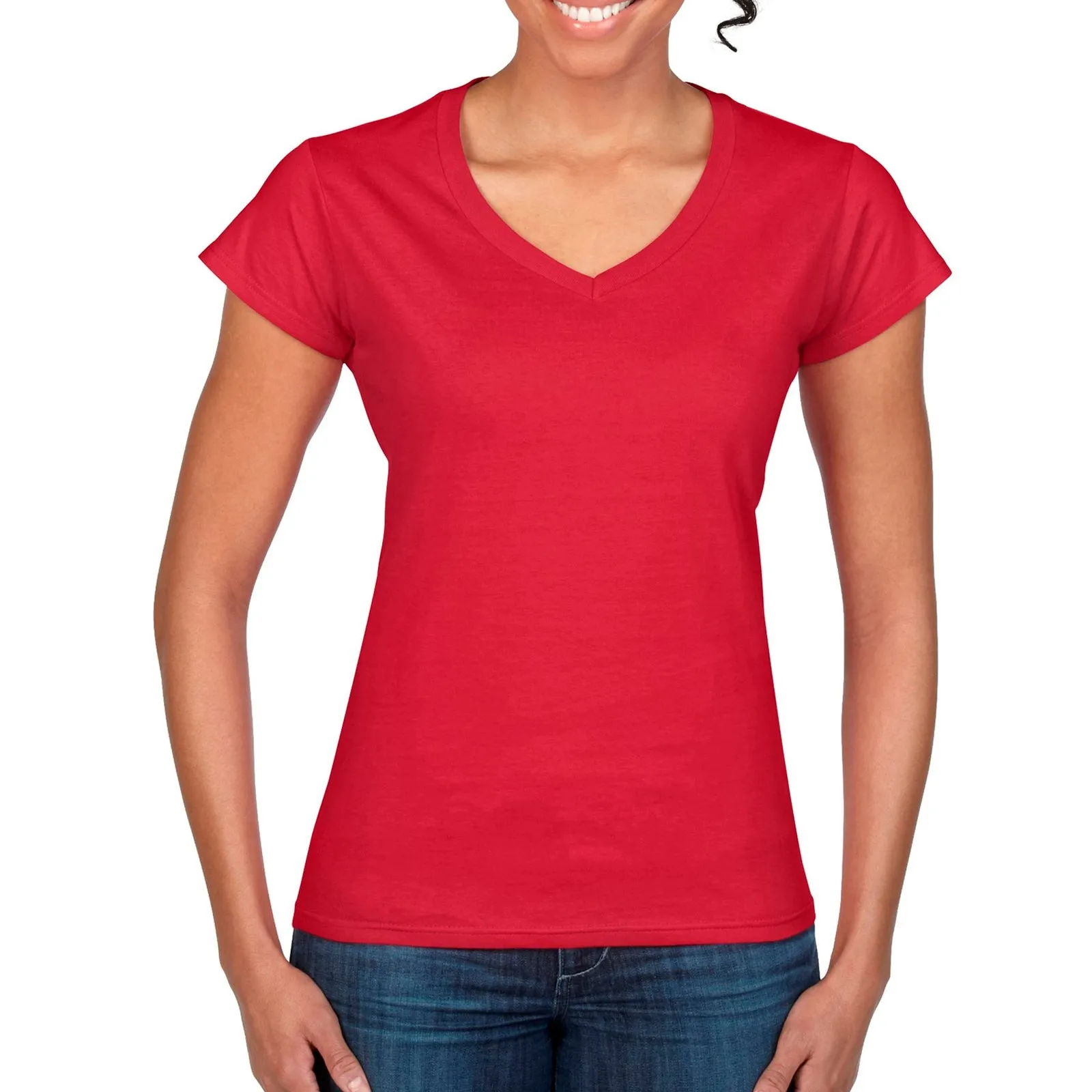 Ladies' Fitted Softstyle V-Neck T-Shirt